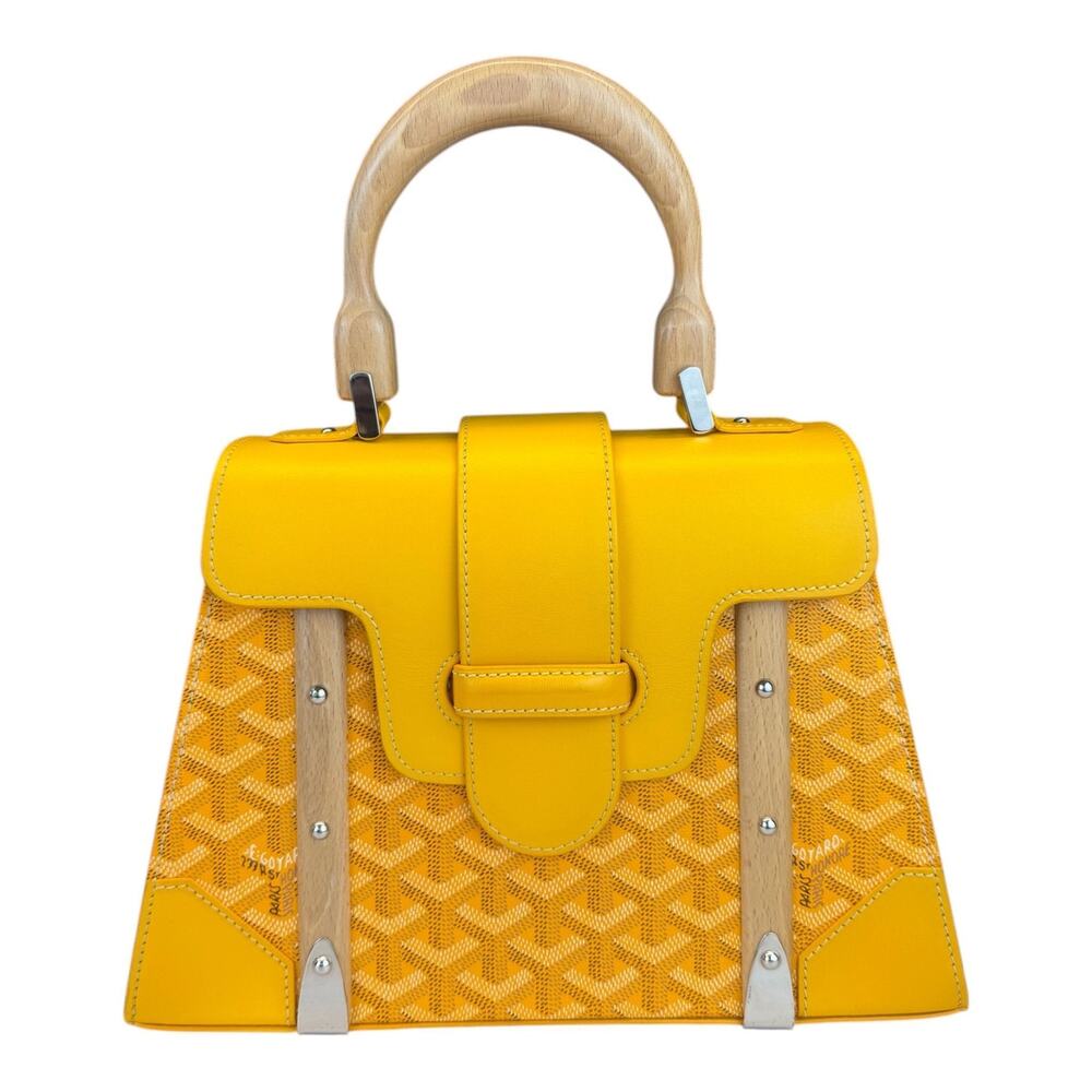 GOYARD SAIGON STRUCTURED MEDIUM YELLOW PALLADIUM HARDWARE